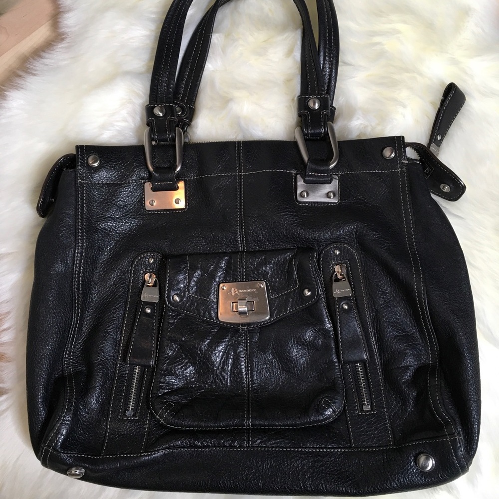 B Makowsky Leather Handbag
